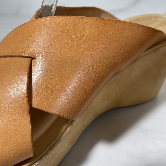 Kork Ease LANA Crisscross Slide Sandal Women’s 9 Brown Platform Wedge Boho - Picture 5 of 15
